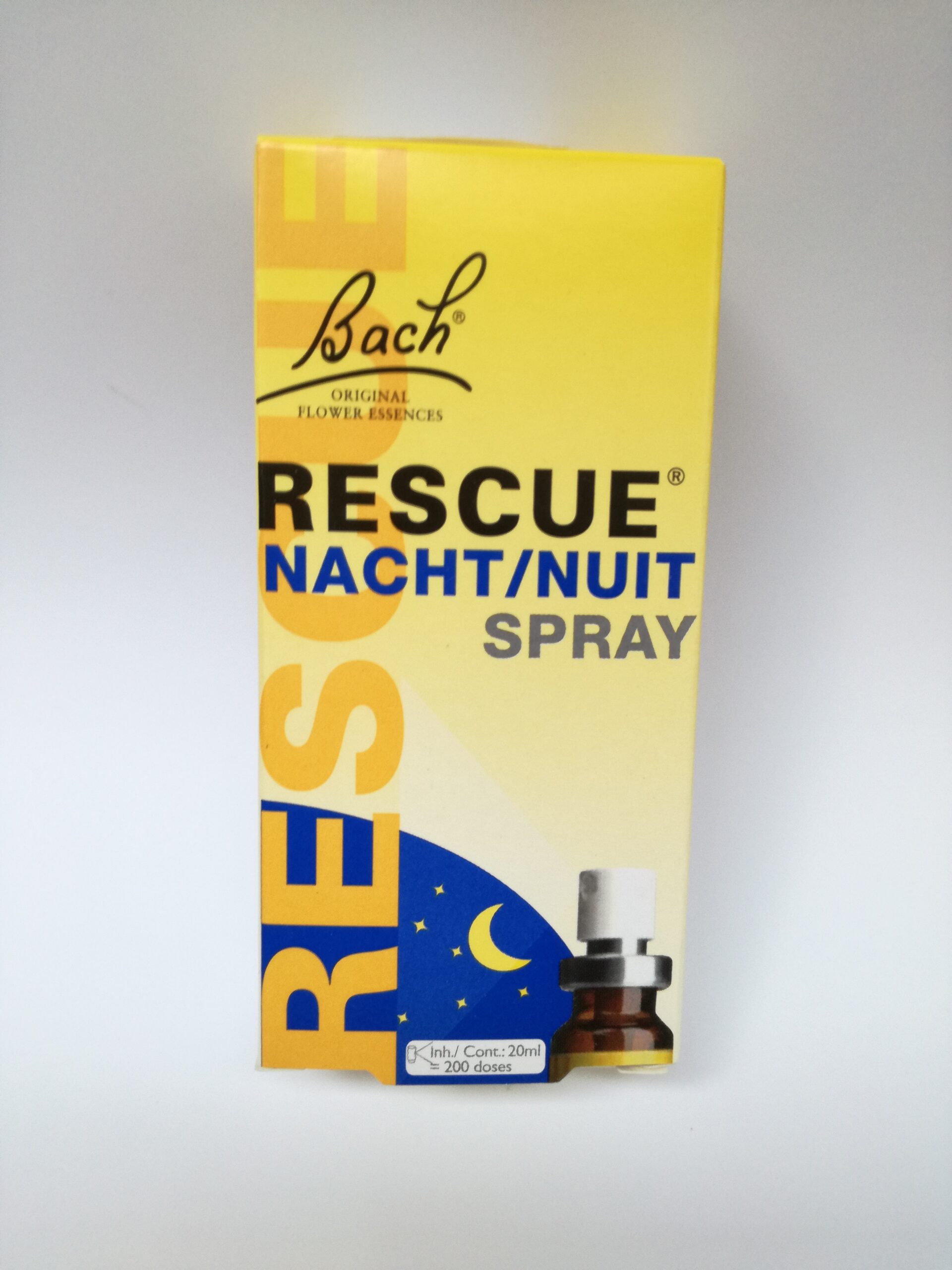 rescue-nacht spray van Dr.Bach om beter in en door te slapen